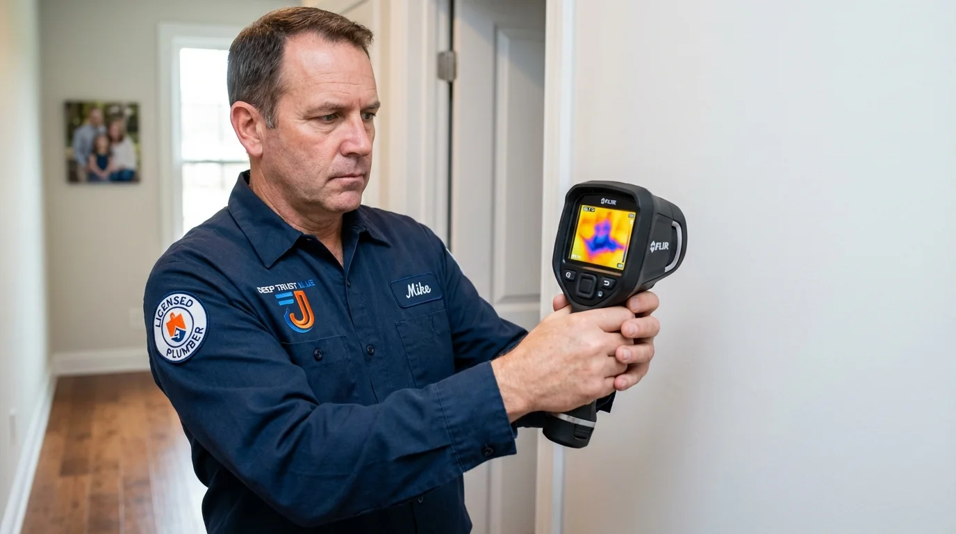 Thermal imaging leak detection by Johns Plumbing LLC in Whately